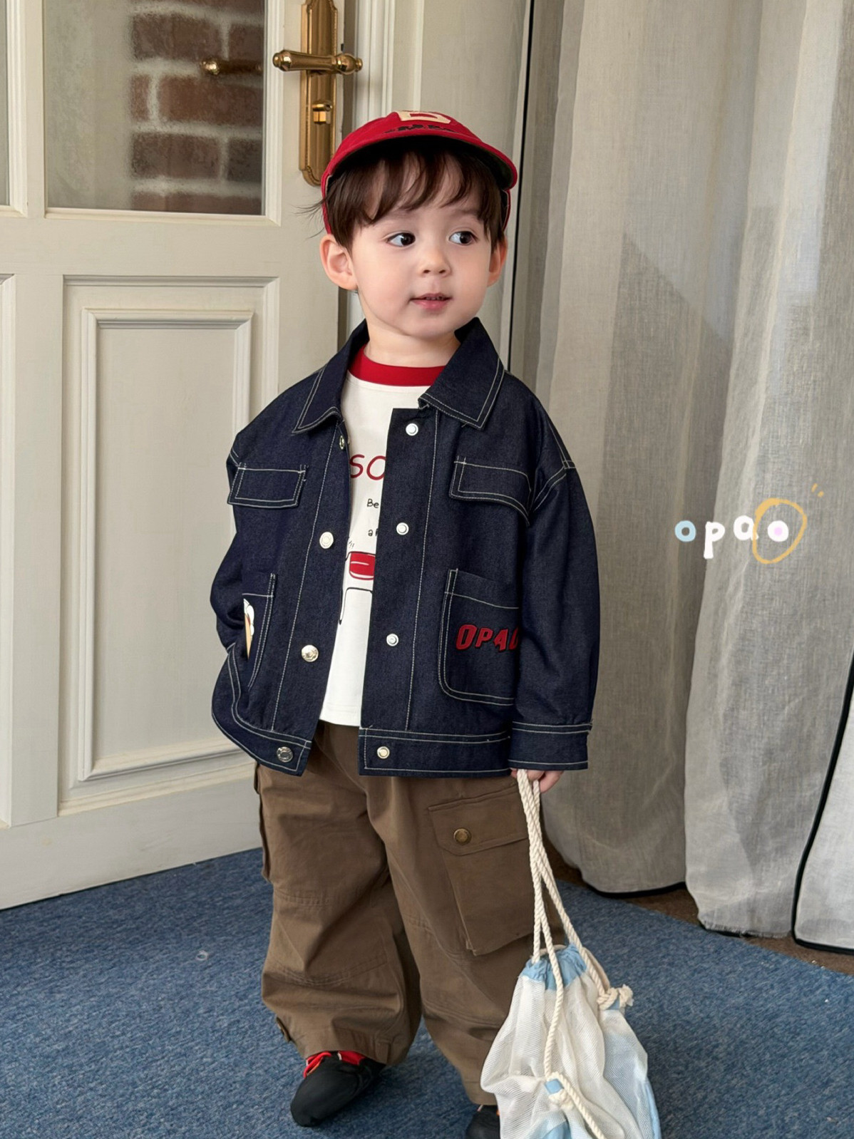 凡妈童装2026春新款男童小童韩版口袋棉质休闲外套拼色T恤休闲裤