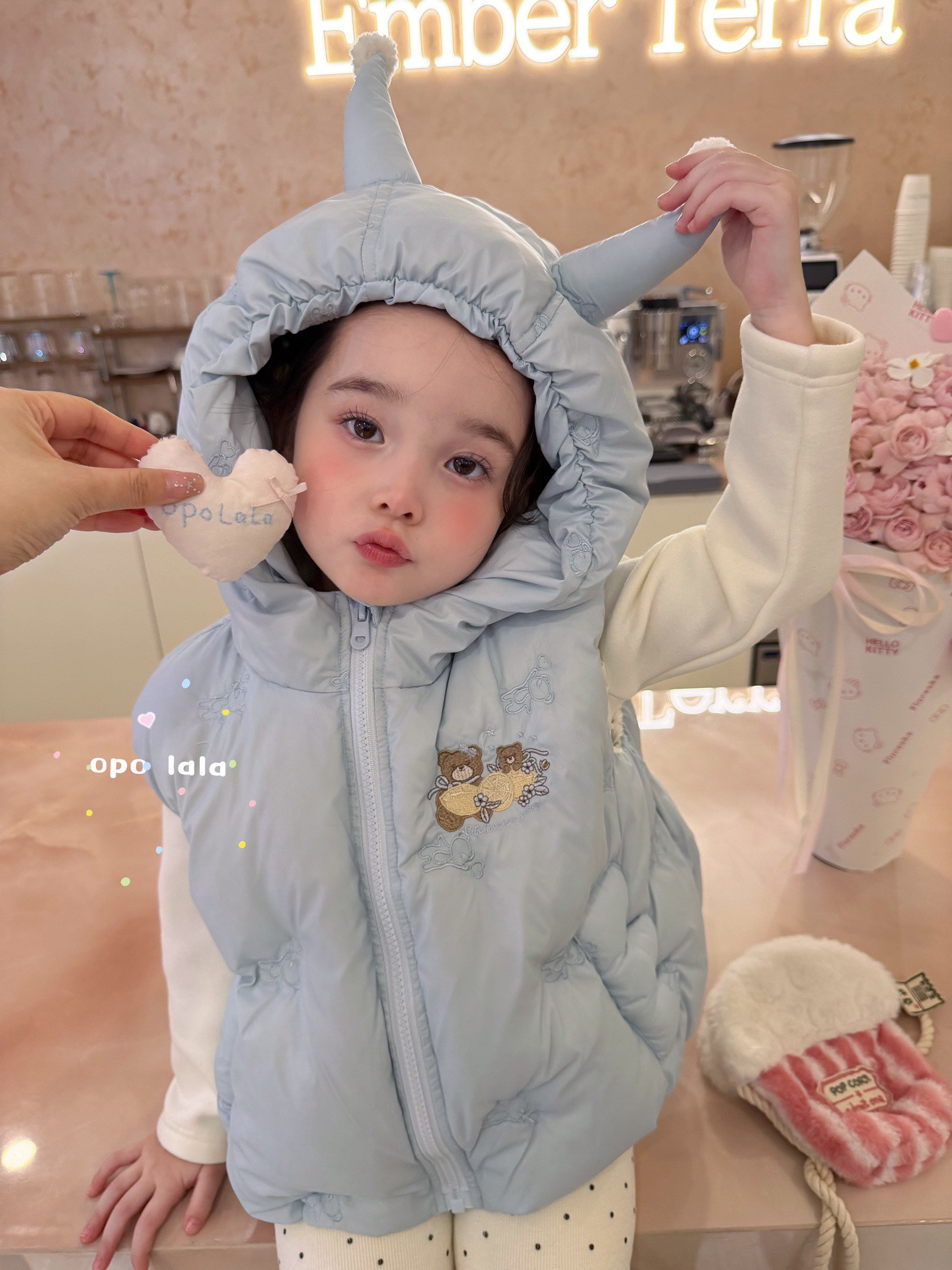凡妈童装26秋冬款女童小童韩版加绒袜套打底裤加绒打底衫羽绒马甲