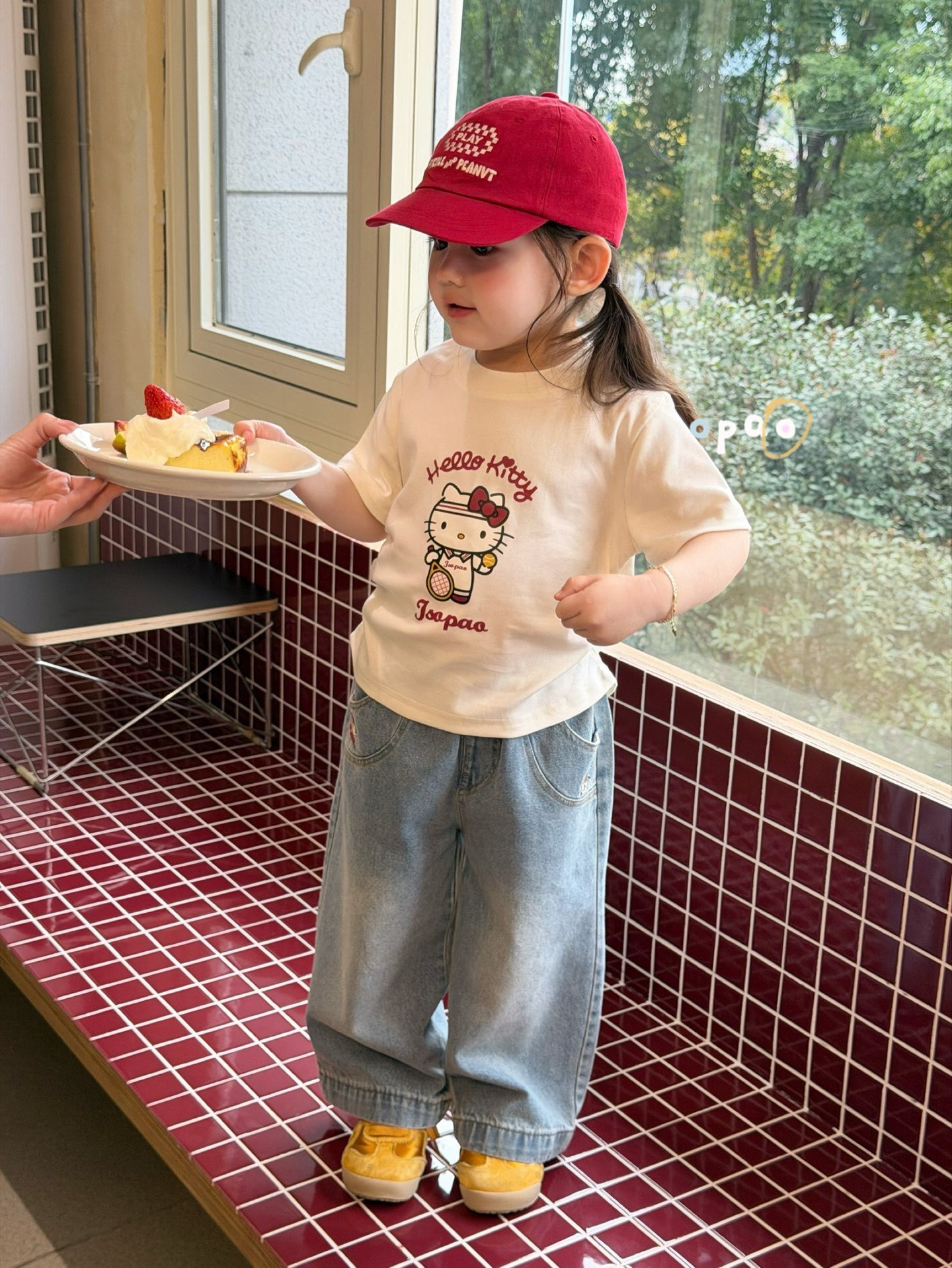 凡妈童装2026春夏款女童小童韩版KT猫可爱短袖T恤洋气刺绣牛仔裤,童装/婴儿装/亲子装,裤子,淘宝优惠券,粉丝福利购,淘宝优惠卷