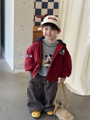 男童秋冬款棉服夹克外套2025新款