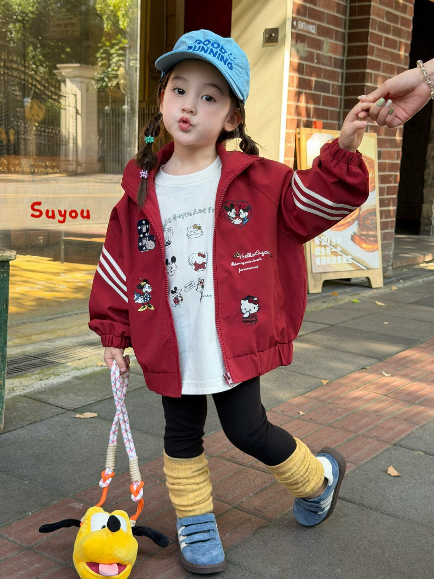 凡妈童装2026秋季新款女童小童韩系百搭白T恤打底裤米奇休闲外套