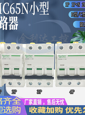 SH-C65N DZ47 IC65 1P 2P 3P 4P D C型10A 63A小型空气开关断路器
