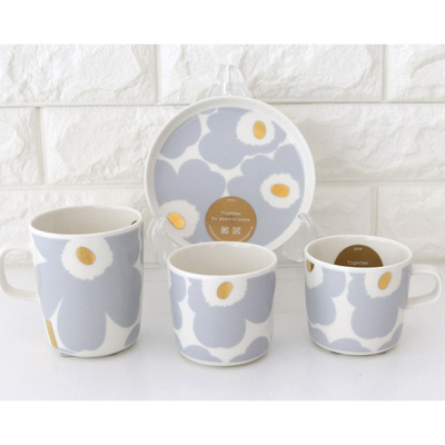 marimekko日本限定灰金马克杯