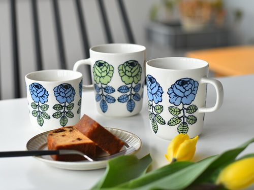 marimekko日本限定玫瑰陶瓷手握