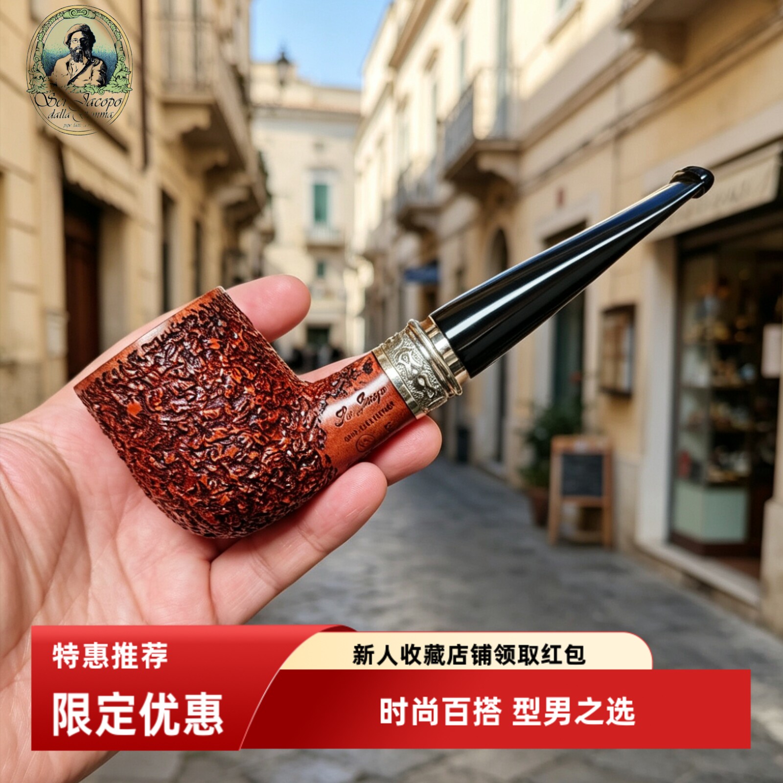 意大利雅克博Ser Jacopo达芬奇Leonardo Da Vince银双壁空腔包邮
