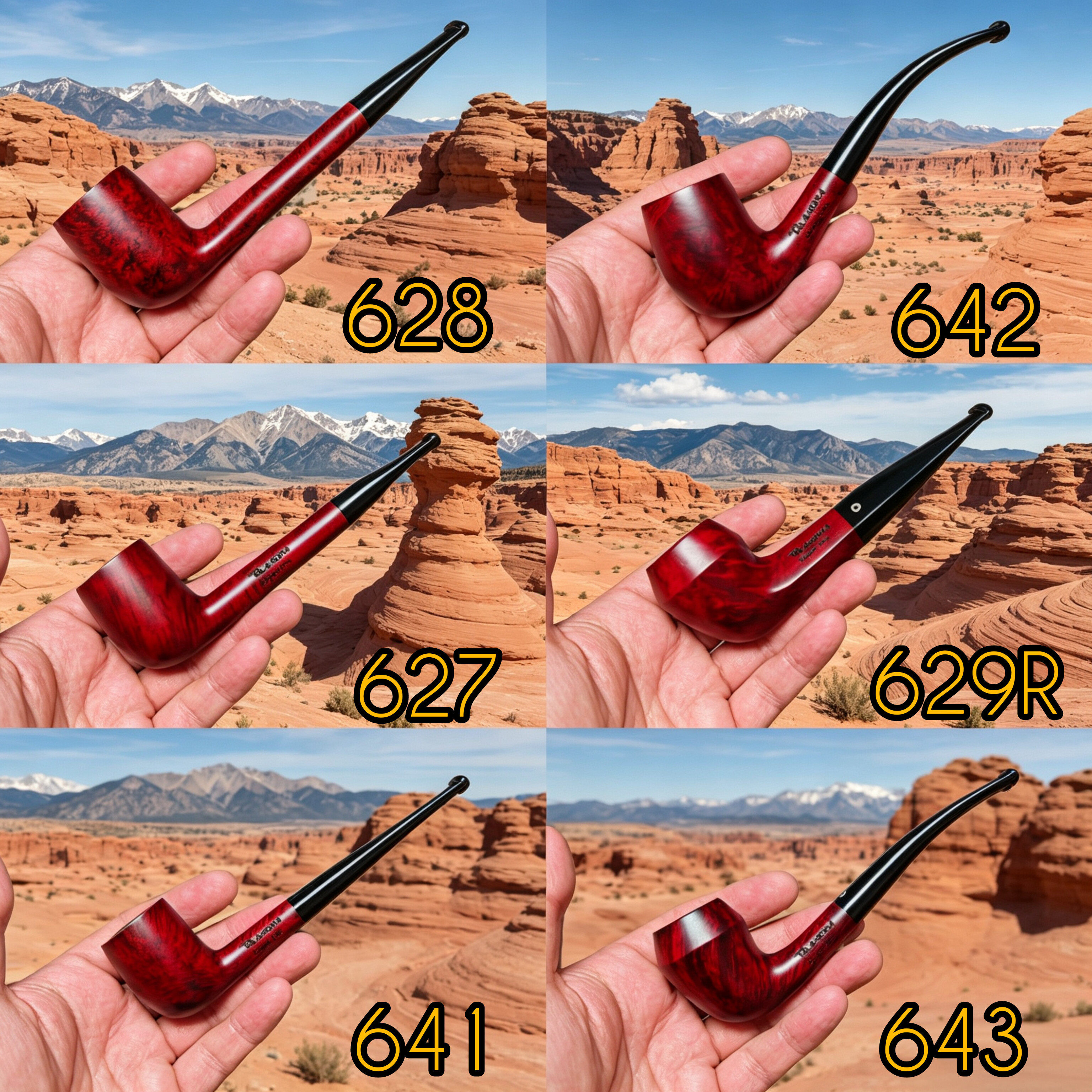 意大利塔拉莫纳烟斗Talamona石楠Elegant Thin Red 3㎜酒红包邮