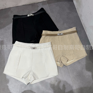 休闲西装 配腰带紧身直筒显腿长热裤 短裤 新款 女春季 纯欲辣妹风韩版