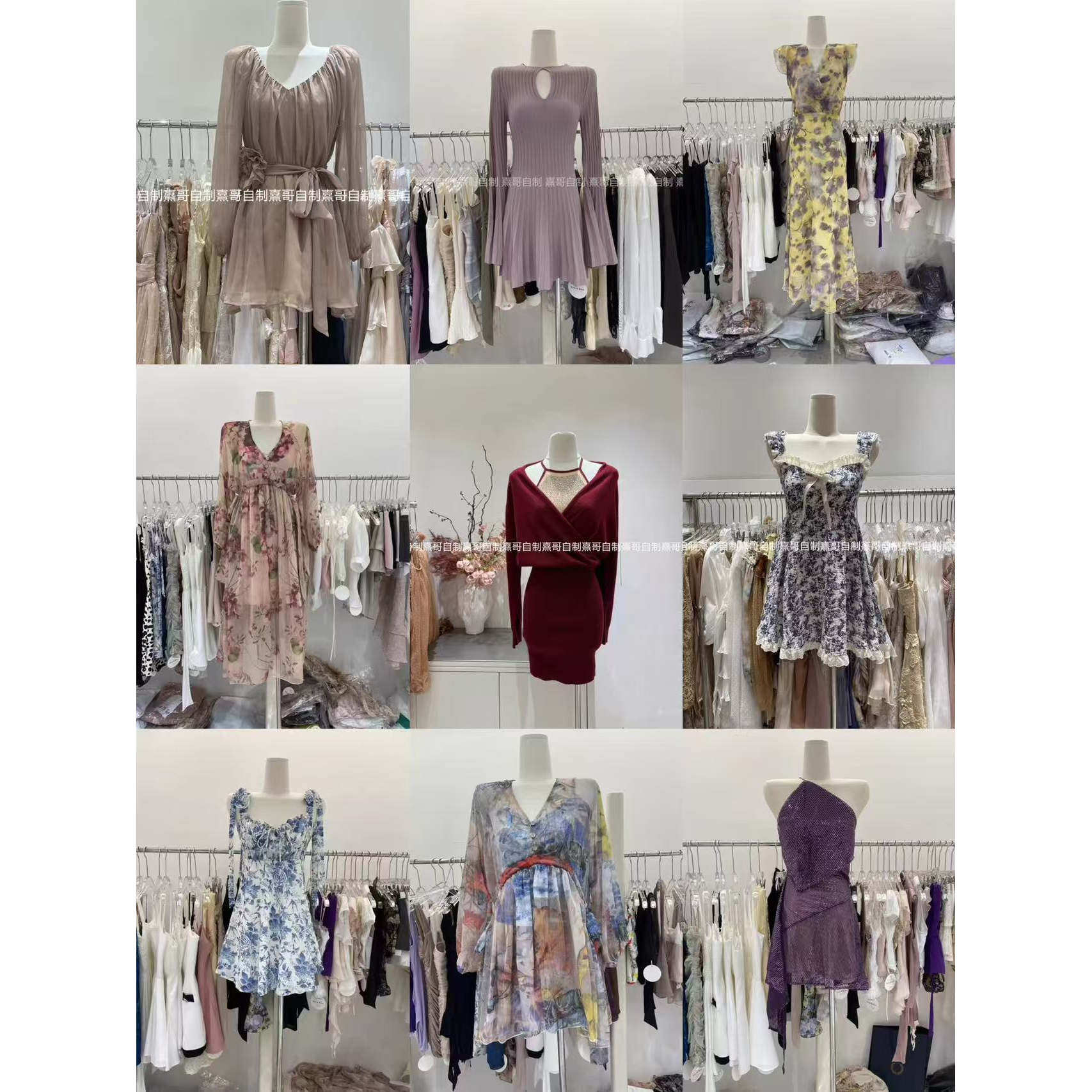 粉丝专享 网红同款包臀裙辣妹显瘦春款印花连衣裙长袖长裙