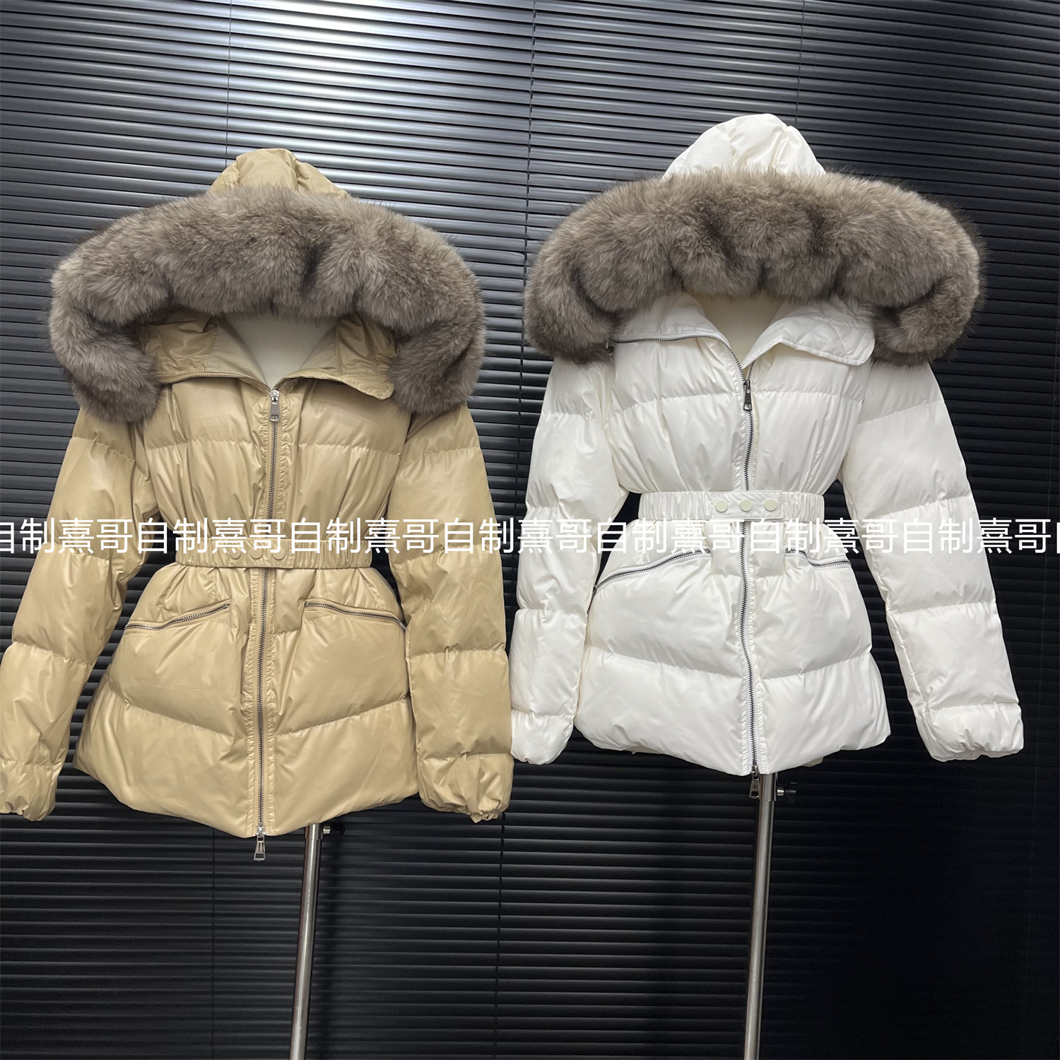 气质高级收腰显瘦加厚外套女冬季新款大毛领连帽修身时尚保暖上衣