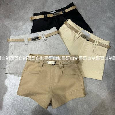 简约高腰2024年夏季新款阔腿裤