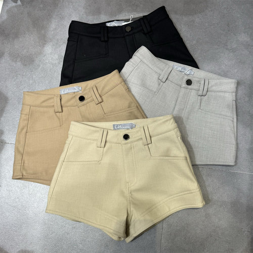 休闲a字爆款高腰显瘦阔腿热裤