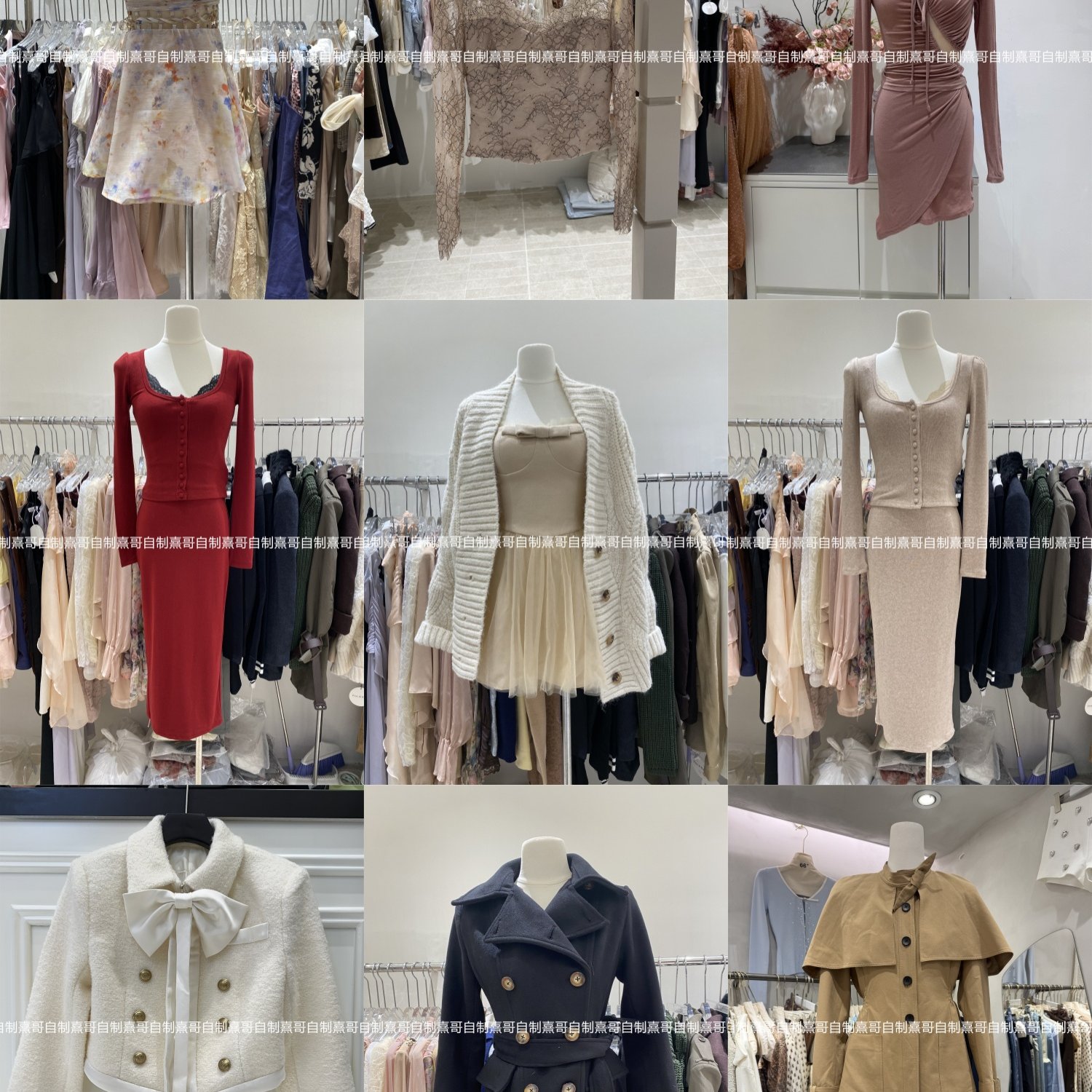 粉丝专享  千金风翻领短款呢子外套少女蝴蝶结双排扣气质百搭上衣