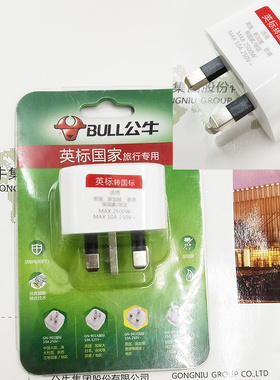 公牛转换器中国香港版新加坡GN-901E英标英式英制转大陆电器插座