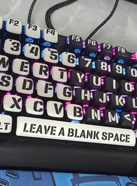 白言诳语键帽pbt支持雷蛇黑寡妇v3v4专业版mini75%猎魂光蛛v2v3