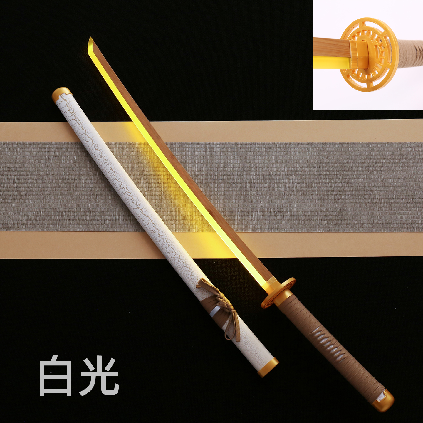 武士刀木质发光cosplay道具