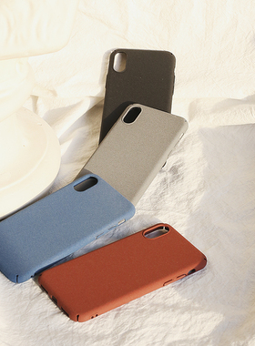 适合秋冬颜色韩系复古iPhone8p磨砂全包手机壳苹果xsmax防摔ip6/7