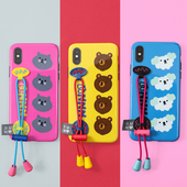 韩国second unique适用苹果17promax 14防滑皮筋绳手机壳iPhone16promax硅胶防摔软壳ip15promax保护套13plus