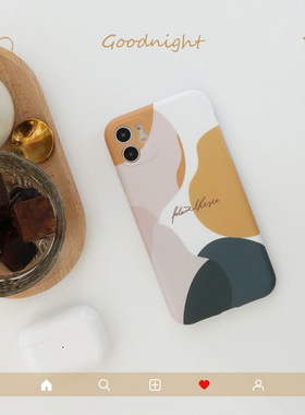 韩国INS抽象文艺iPhone11硅胶手机壳软适用苹果SE/xsmax/8p防摔套