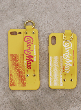 韩国INS苹果Xsmax多功能支架手带防滑防摔手机壳ip11潮牌保护套i8