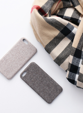 日系简约无印良品性冷淡麻布料ip11手机壳苹果7/8/xr/xsmax情侣壳