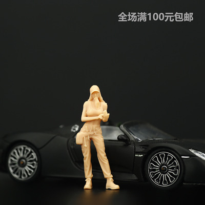 164美女维修工微缩模型143白模