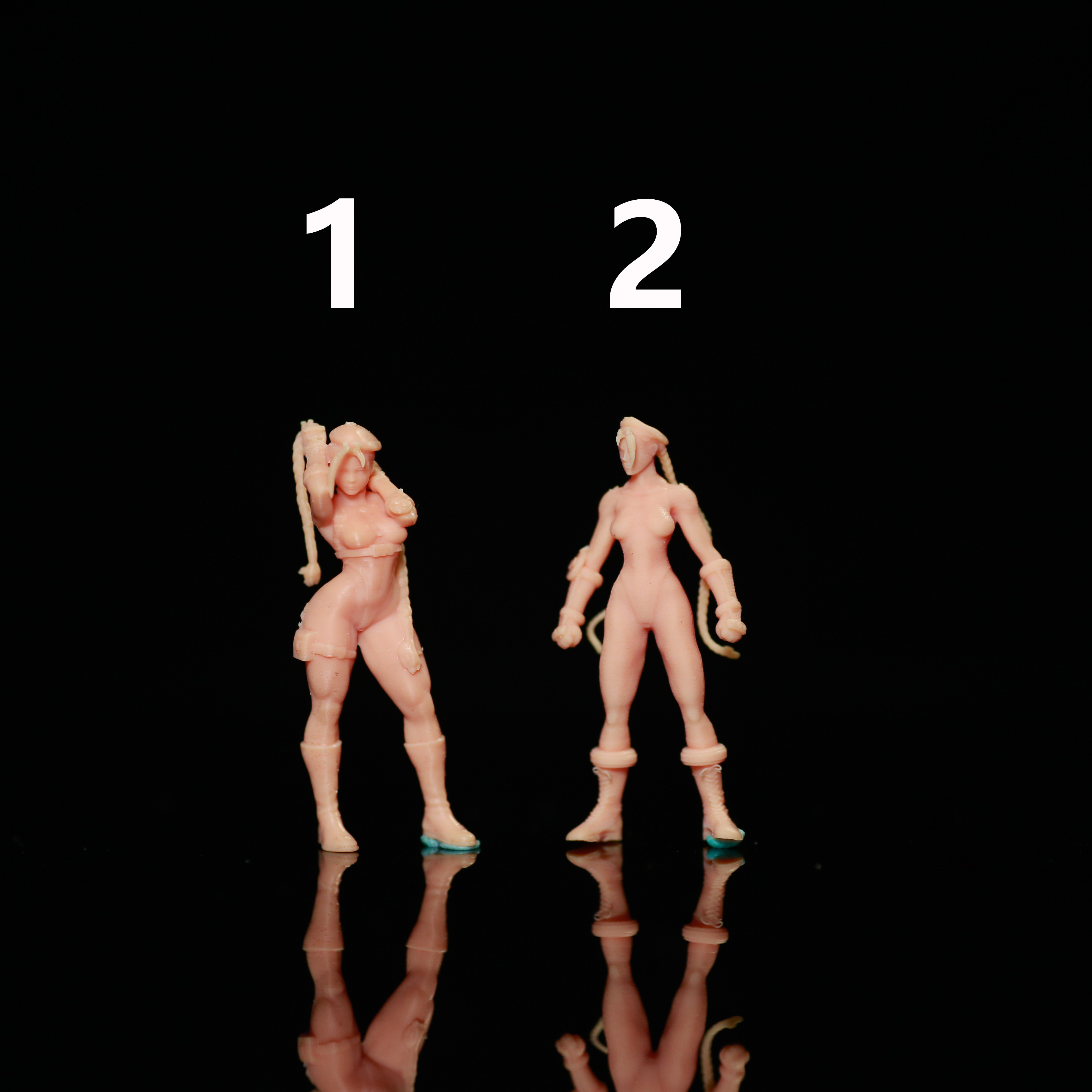 l073街霸嘉米经典游戏街头霸王preiser模型1/87 1/64微缩沙盘小人