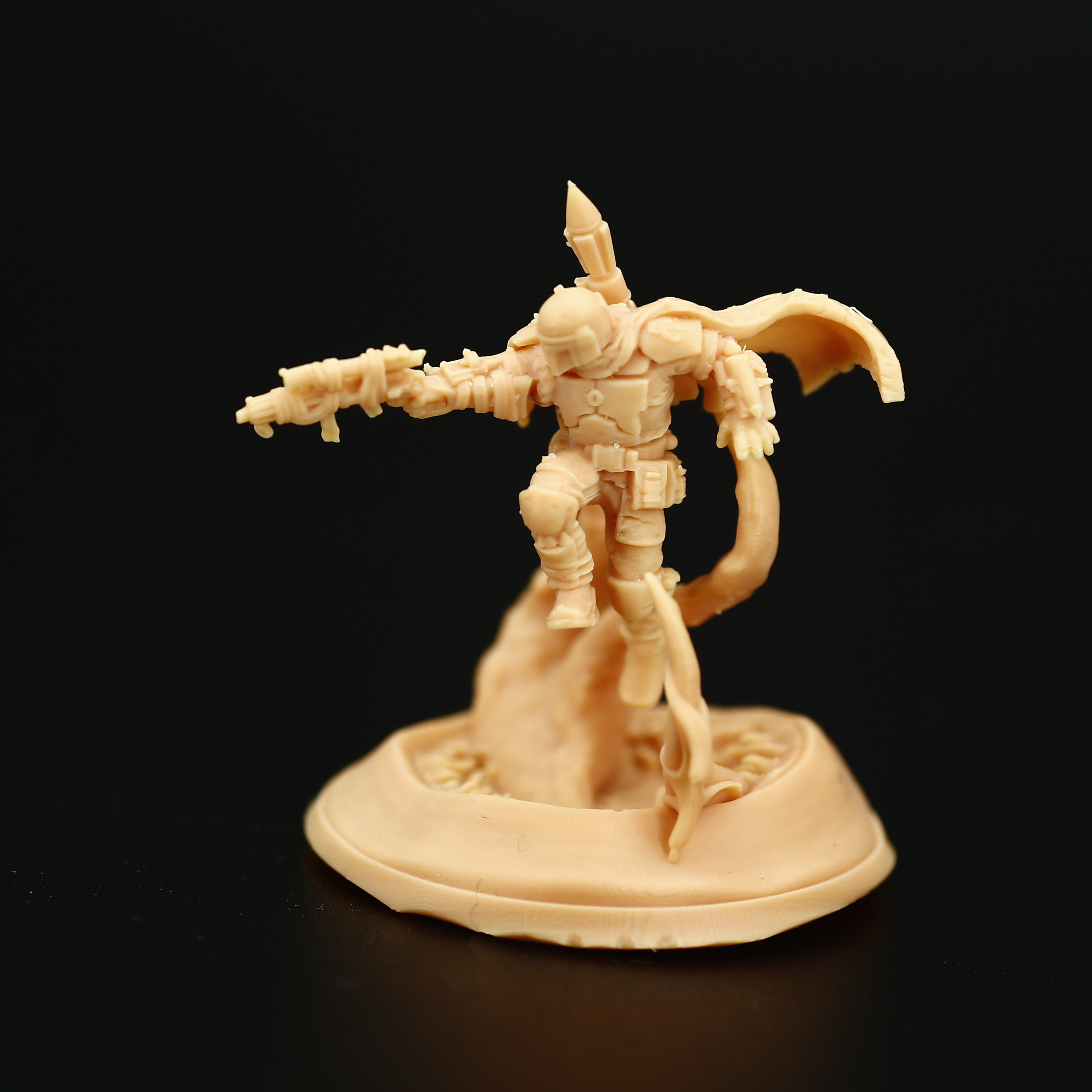 l124星球大战曼达洛人攻击姿势1/64人偶模型微缩创意景观沙盘小人