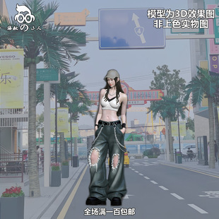 【海叔】1:64美式街头辣妹微缩模型1:43树脂白模微拍小人偶A434