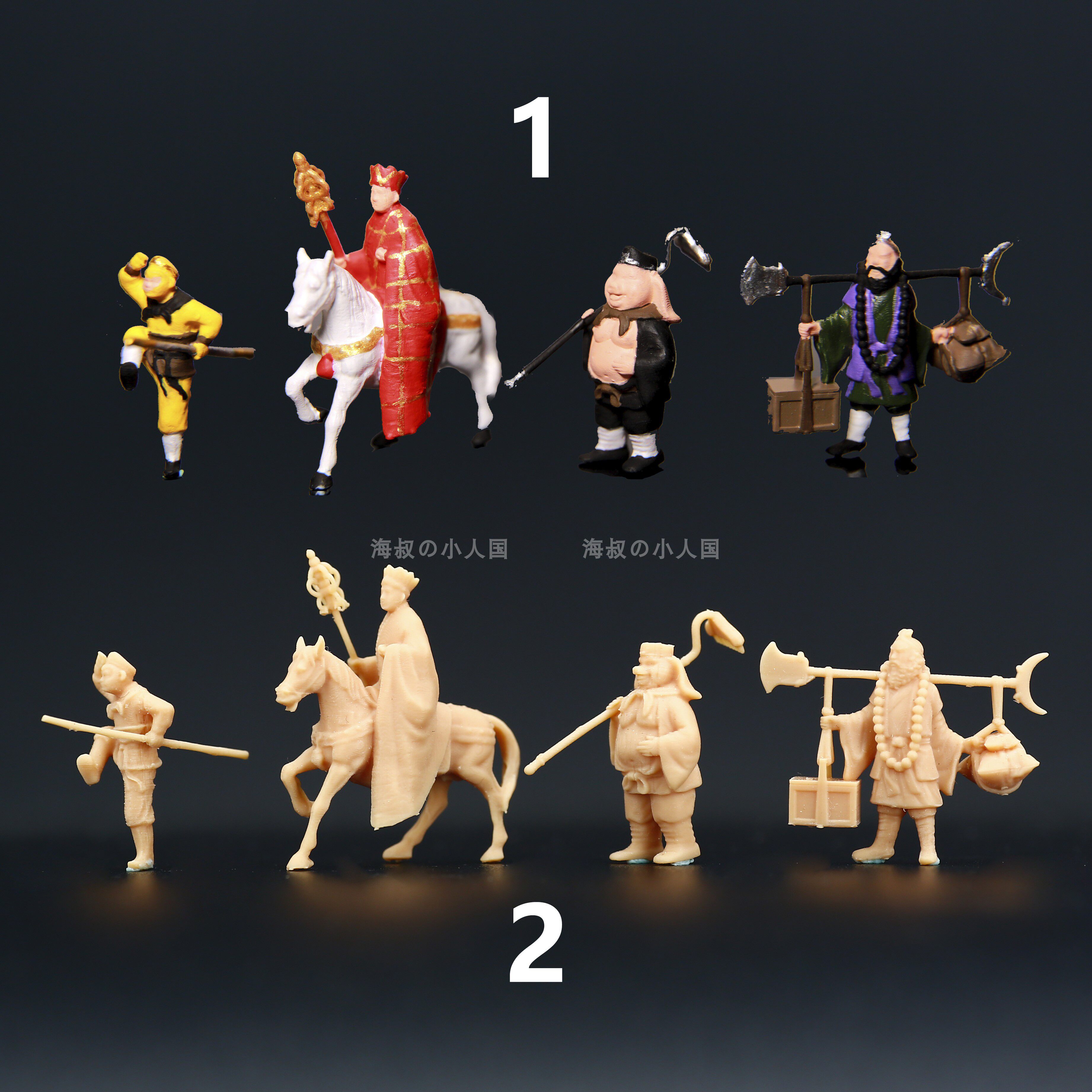西游记唐僧猪八戒微缩人偶模型