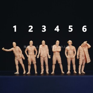 L316拦车旅行男 帅哥1:64人偶模型手办1:87微缩沙盘1:43小人