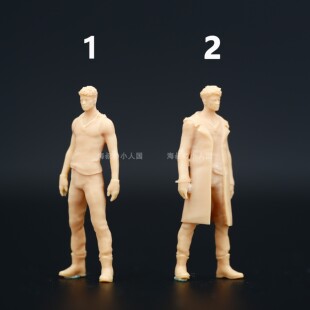 L212走秀男模帅哥型男1/64人偶模型摆件手办1/87微缩树脂小人公仔