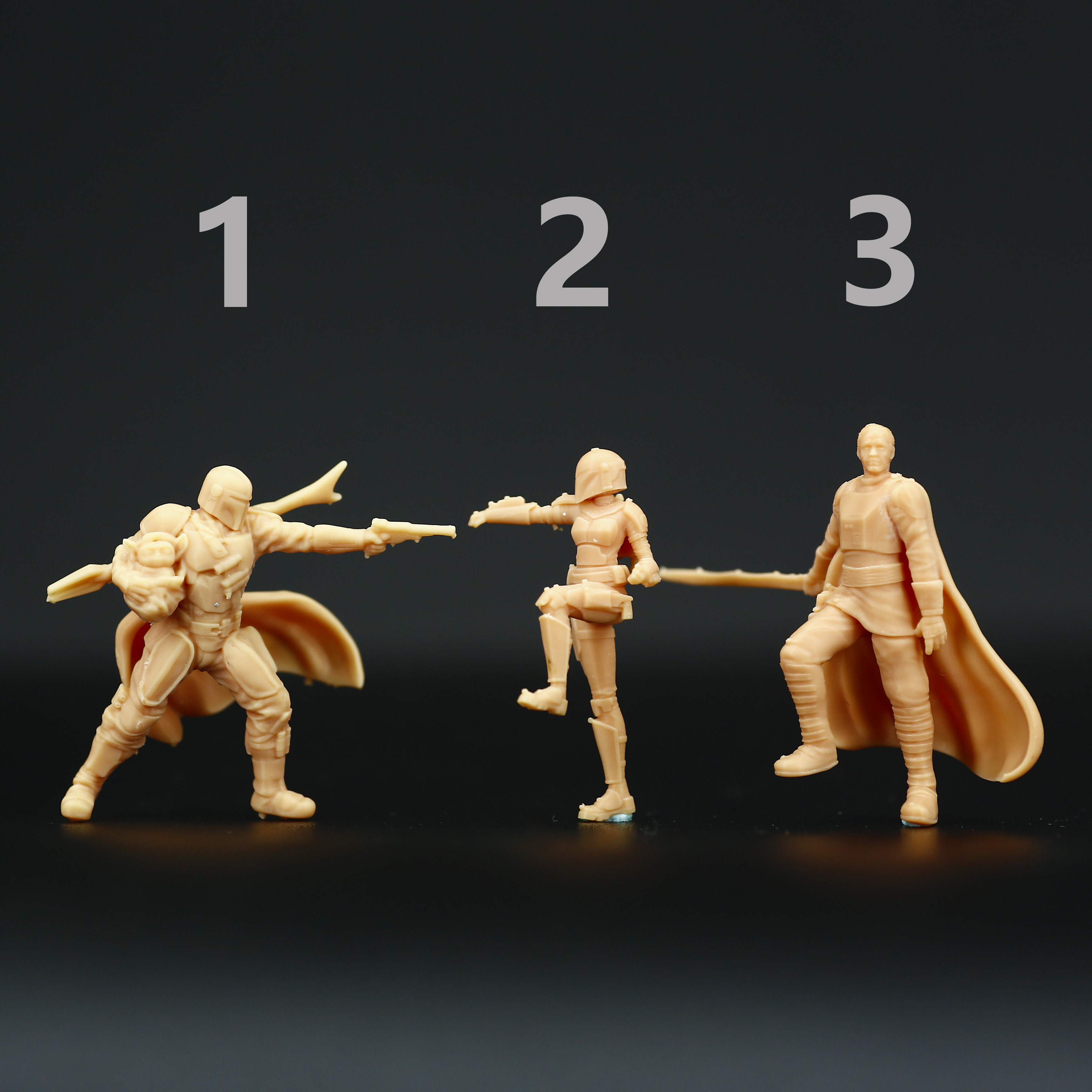 l126星球大战曼达洛人主帅女曼人1/64人偶模型微缩景观沙盘小人