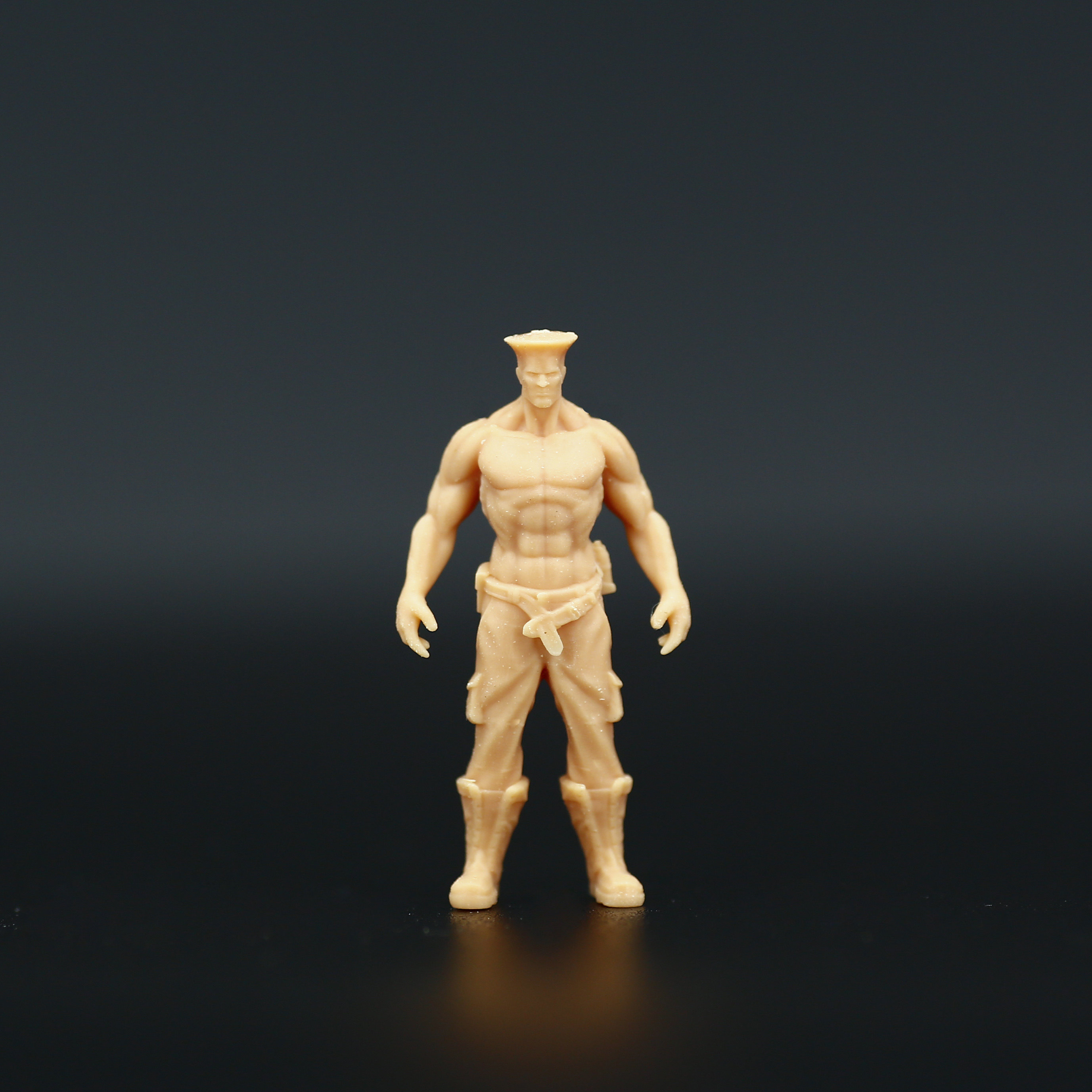 l121街头霸王街霸古烈guile1/87 1/64人偶模型微缩景观沙盘小人