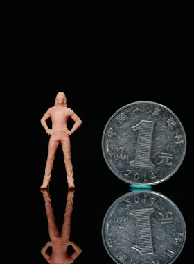 L095赛博朋克2077 银手强尼基努里维斯1/64mini模型微缩沙盘小人