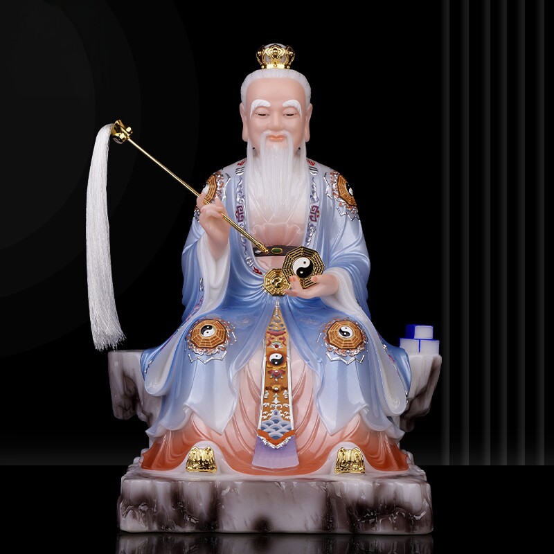 鸿钧老祖神像鸿钧道人道祖玄门祖师爷天尊汉白玉家用堂口供奉摆件 - 实物图