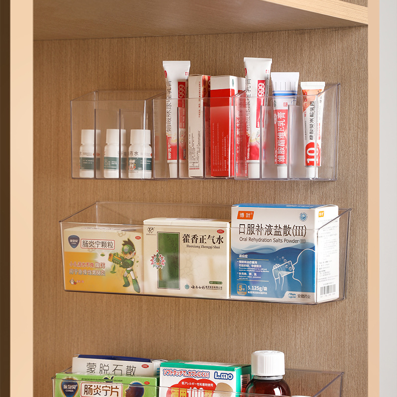 壁挂透明化妆品镜柜收纳盒药品盒