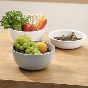 厨房沥水篮家用水果盘水槽沥水篮厨房料理备菜盆加厚打蛋和面盆新