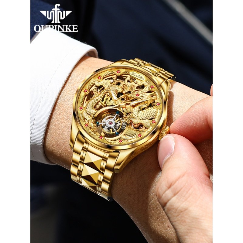 瑞士认证正品牌男士手表镂空真陀