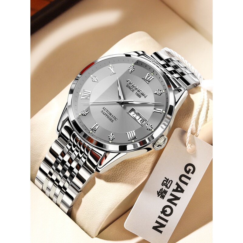 冠琴女手表男机械表全自动机芯防