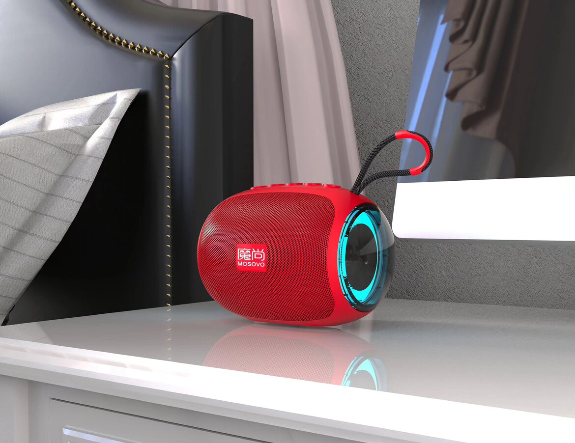 蓝牙音响无线S86户外低音炮迷你魔尚插卡音箱炫彩音量播放器灯光