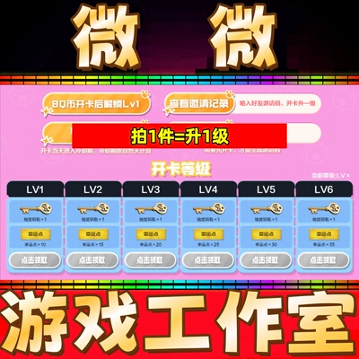 CF萌宠派对幸运助力开卡升级1/2/3/4/5/6满级幸运点幻神汪汪小队