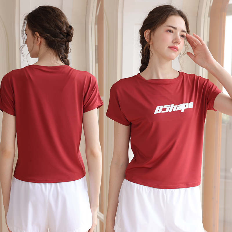 全 纯色短袖T恤女夏季新款洋气减龄速干短款时尚百搭宽松5281