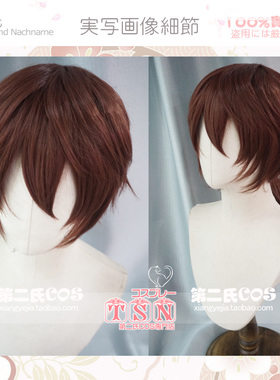 第二氏全职/高手张佳乐/周泽楷短马尾帅气少年棕色COS假发SH761