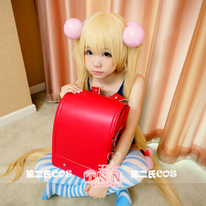 第二氏V家混金双马尾假发