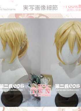 第二氏 V家 LEN 镜音连 弟弟 混金马尾 COS假发 G84