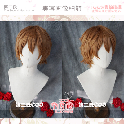 岸波白野扎比Fate棕色COS假发