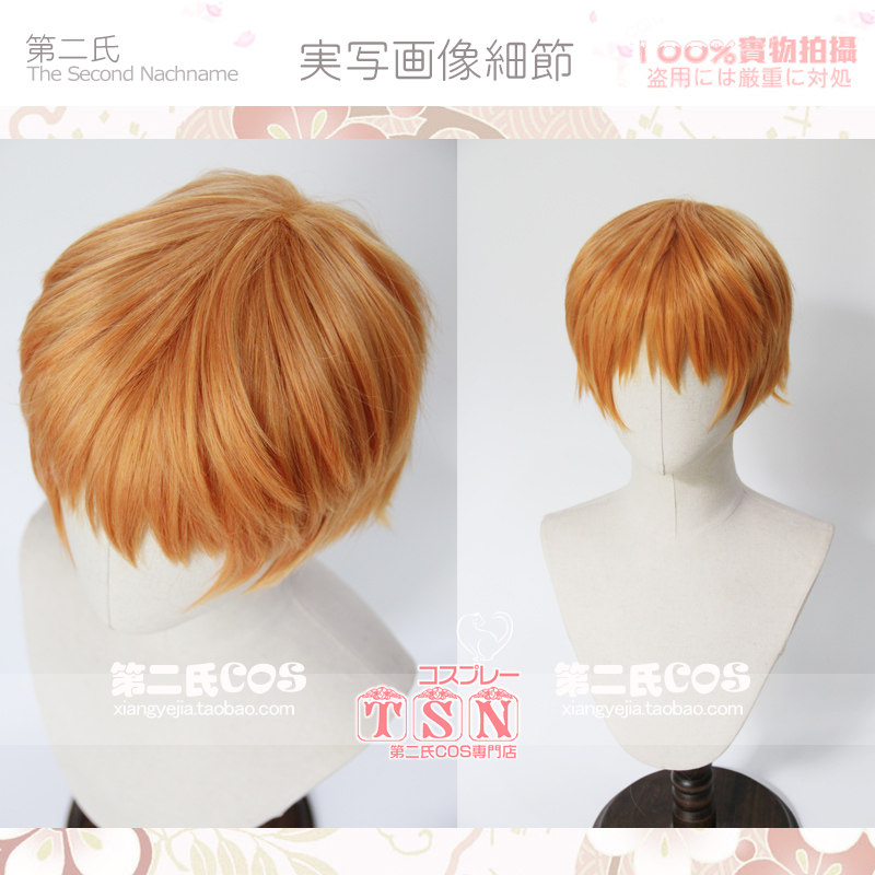 第二氏 草摩夹 Soma Kyo水果篮子橘色少年反翘经典童年COS假发G27