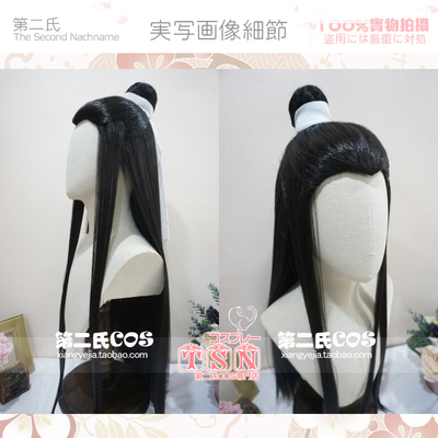 第二氏魔道蓝曦臣古风古装汉服造型款COS假发G18