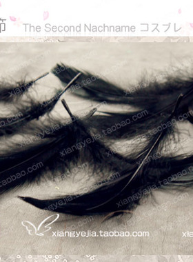 第二氏 摄影推荐 飘落恶魔羽毛 黑色 黑执事 COS拍摄适用/包 M-02