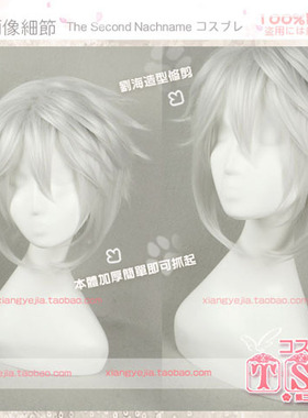 TSN第二氏 薄樱鬼 冲田总司 加厚 罗刹版银白色 COS假发 419